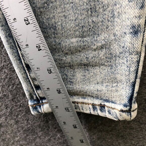 Guess Denim Skinny Jean Womens 30 Acid Wash High Rise Logo Butt Stretch - Picture 9 of 12